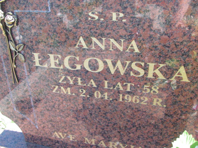 Anna Łęgowska Radziłów - Grobonet - Wyszukiwarka osób pochowanych