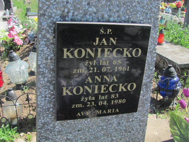 Jan Koniecko Radziłów - Grobonet - Wyszukiwarka osób pochowanych