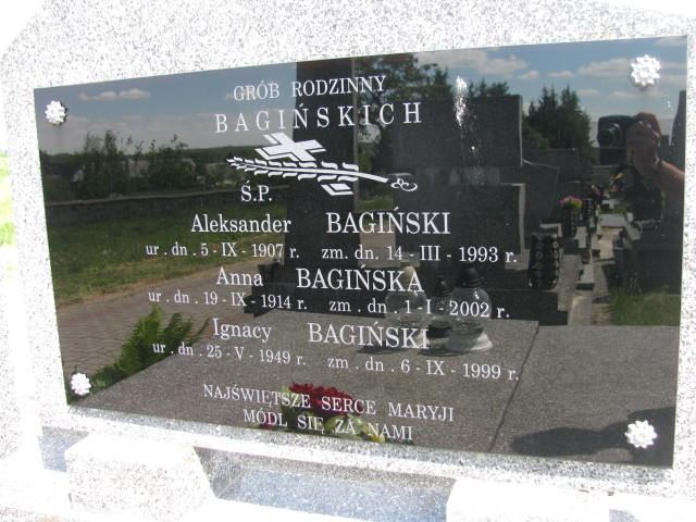 Ignacy Bagiński 1949 Radziłów - Grobonet - Wyszukiwarka osób pochowanych