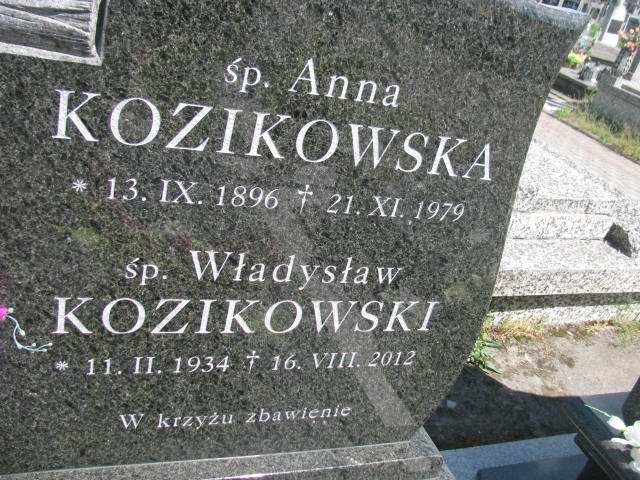 Anna Kozikowska 1896 Radziłów - Grobonet - Wyszukiwarka osób pochowanych